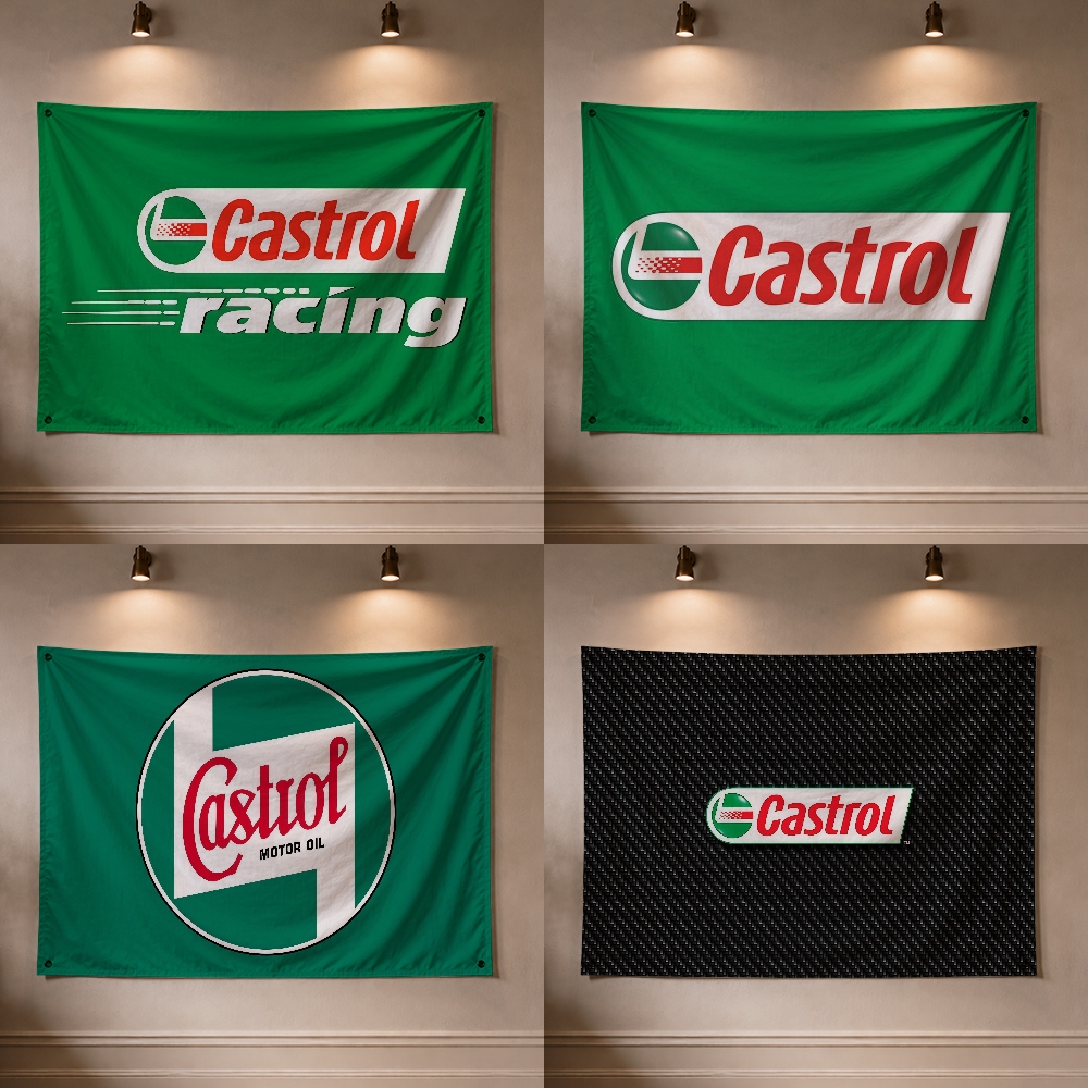 Outdoor Camping Brands - C-Castrol Moto Oil Brand Flag Decoration