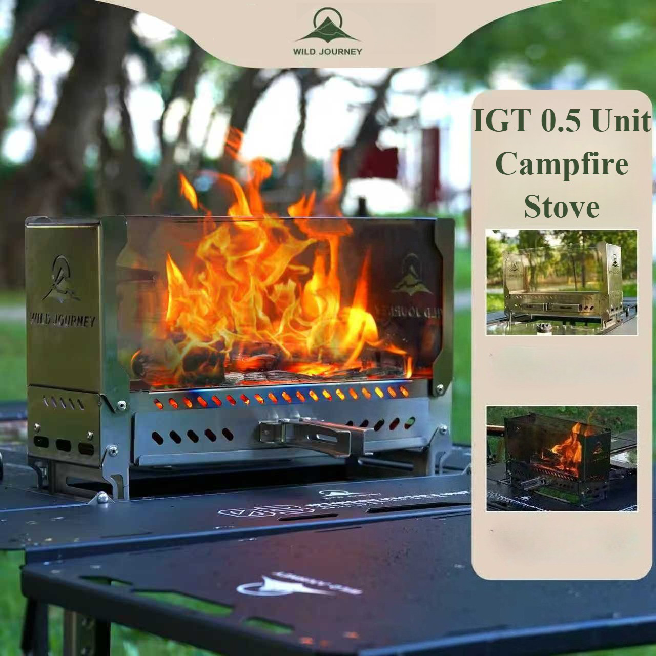 Outdoor Camping Heater - SmiloDon Camping Folding Brazier IGT Half-Unit