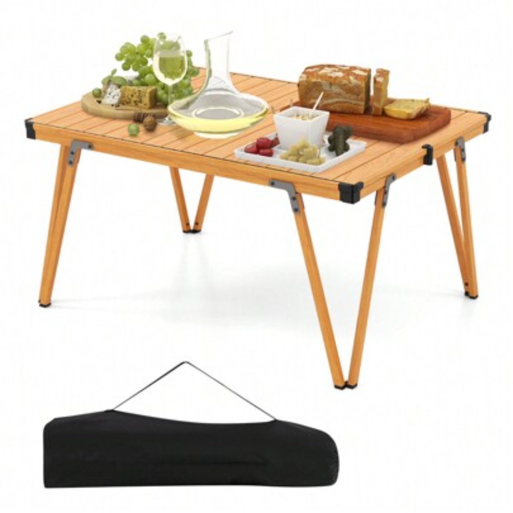 Outdoor Camping Table With Storage - Folding Camping Table with Storage Bag,