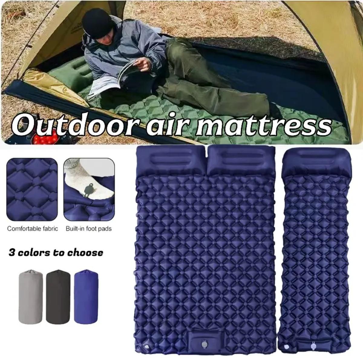 Outdoor Camping Cot - Single & Double Inflatable Air Mattress,