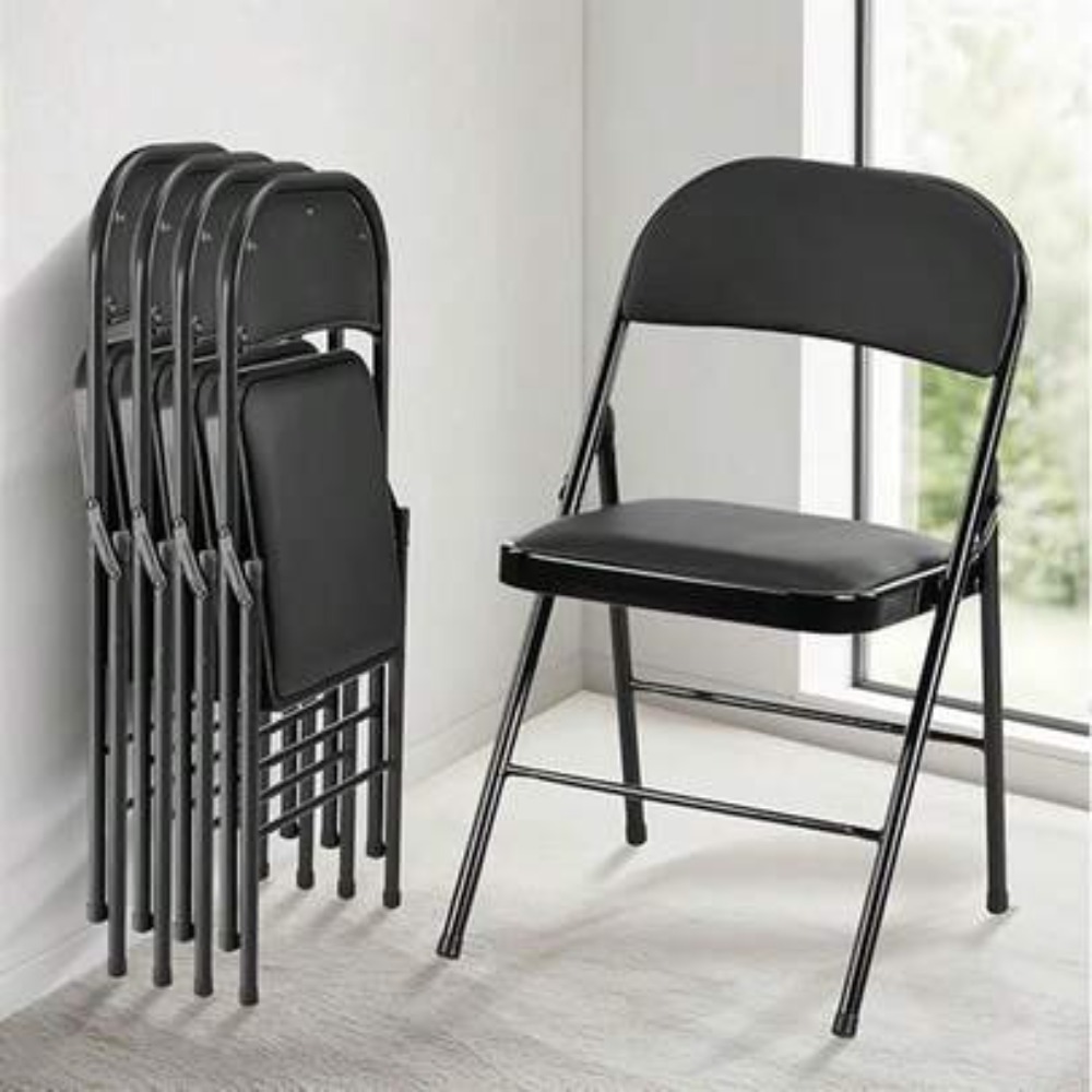 Outdoor Camping Stores - Folding Chair 4 Pack Leather Padded