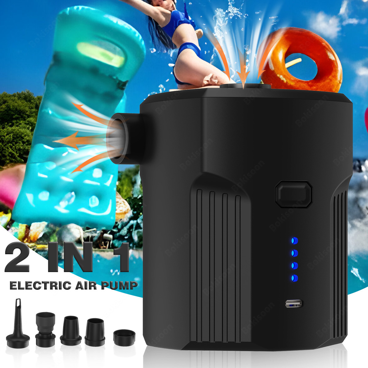Outdoor Camping Cot - Portable Electric Air Pump for Inflatables