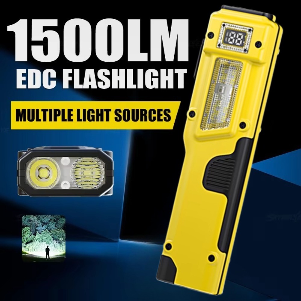 Outdoor Camping Glamping - Ultra-Thin EDC Rechargeable LED Flashlight Battery