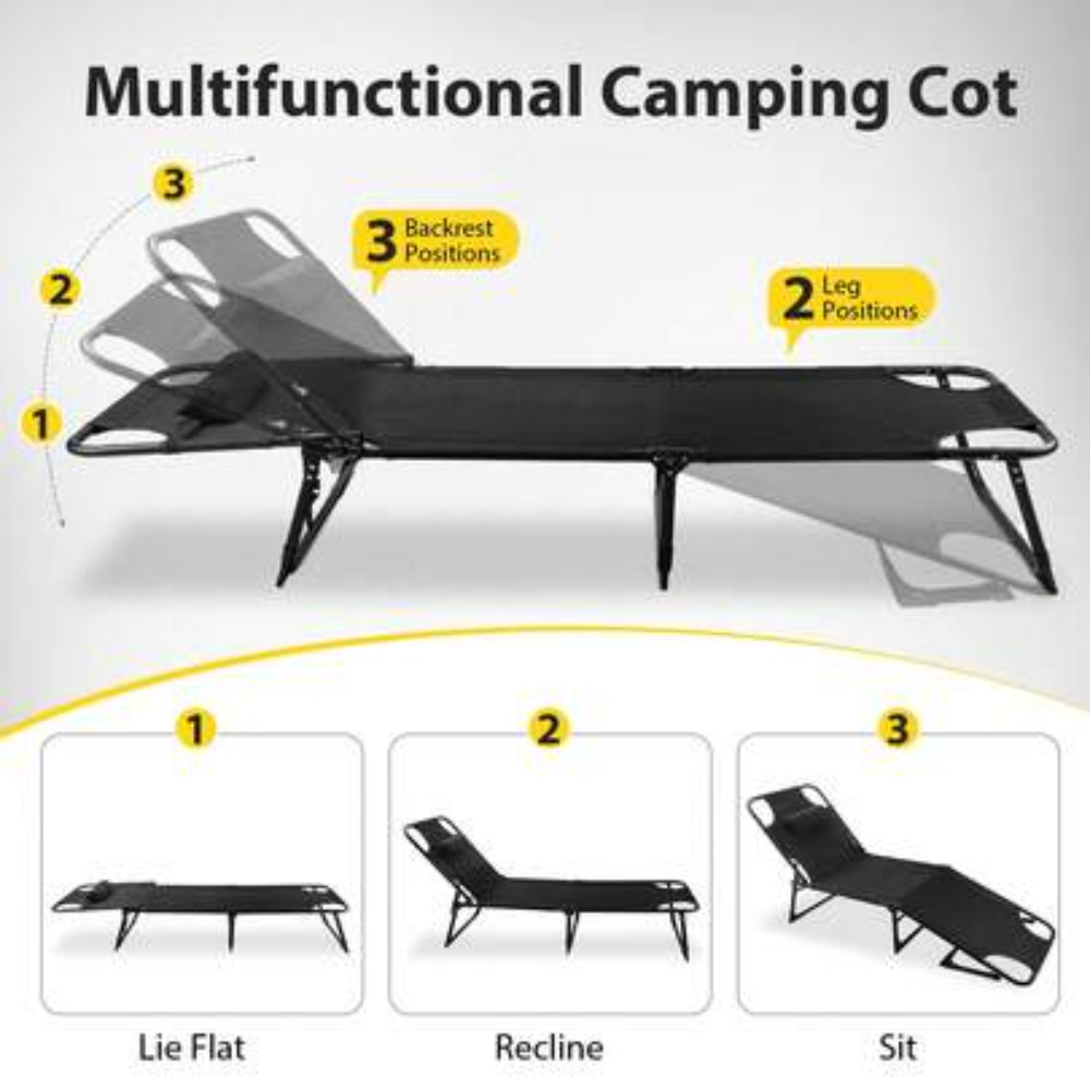 Heavy Duty Folding Camping Cot - огляд і ціна Outdoor Camping Cot