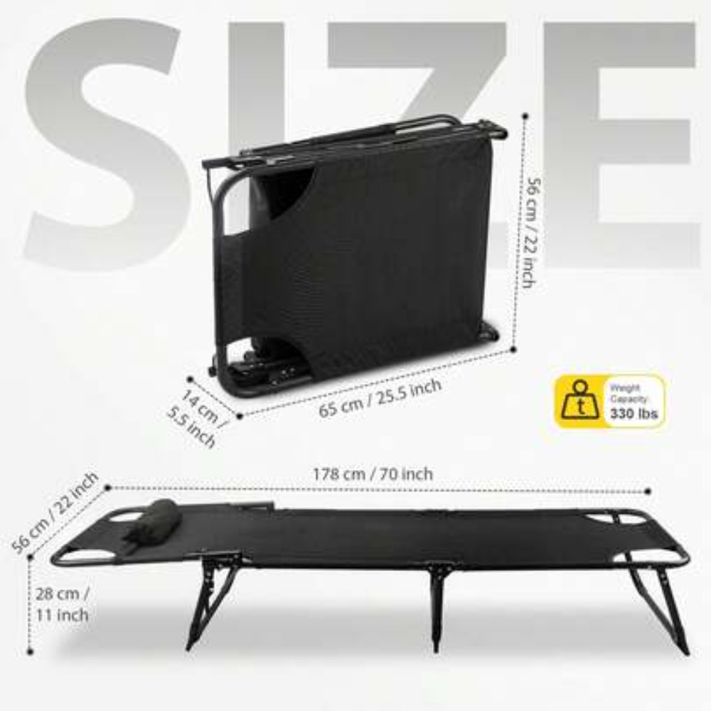 Heavy Duty Folding Camping Cot - огляд і ціна Outdoor Camping Cot