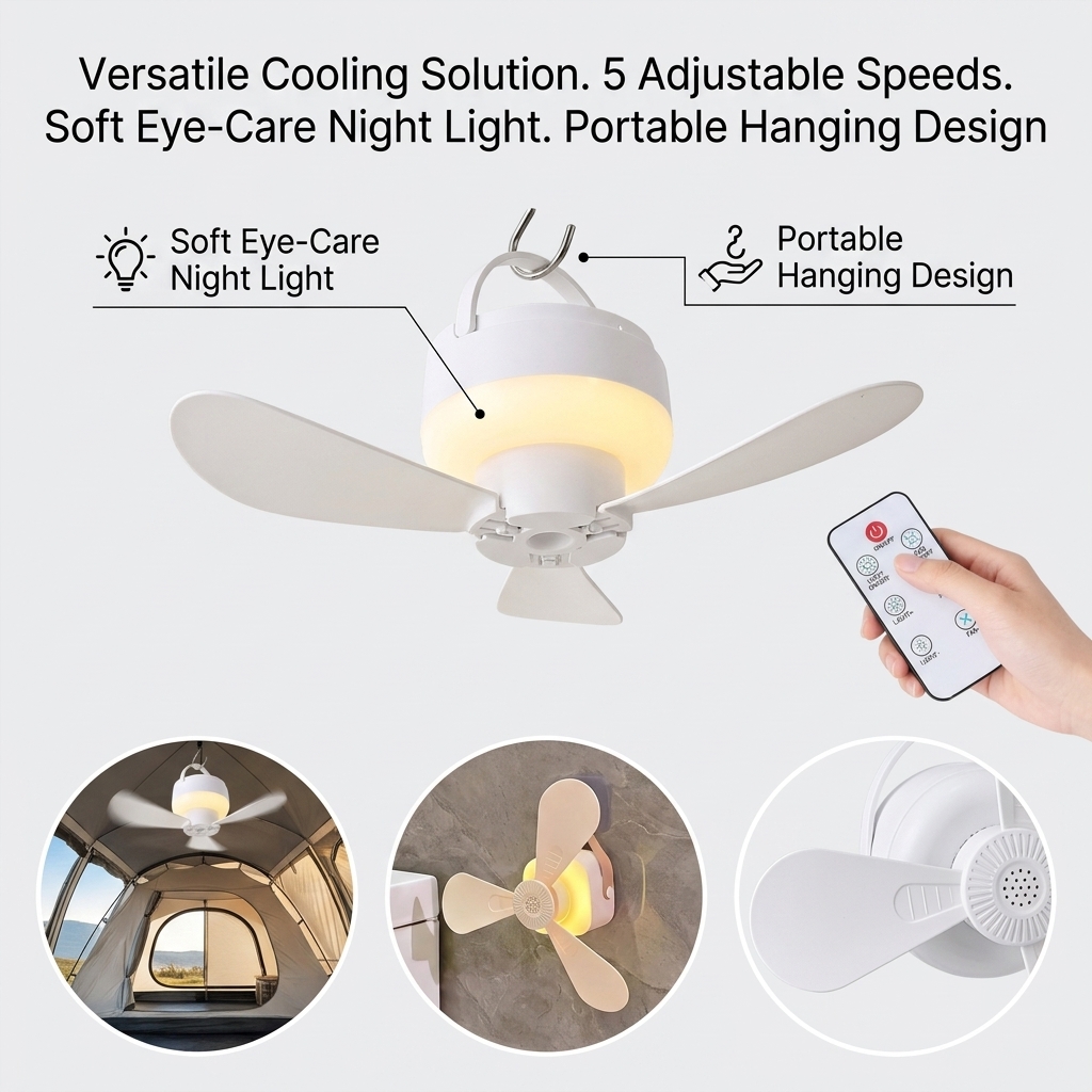 Small Ceiling Fan Portable USB - огляд і ціна Outdoor Camping Cot
