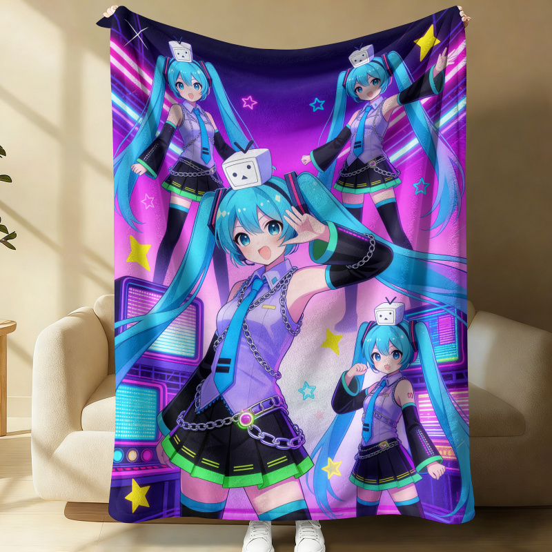 Hatsune Miku Flannel Blanket,  - огляд і ціна Outdoor Camping Anime