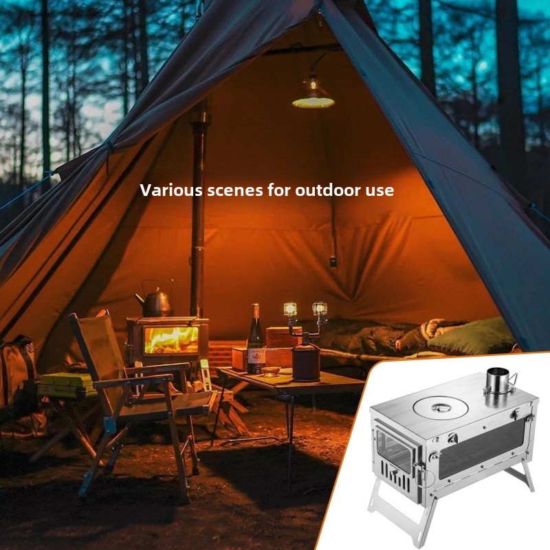 430 Stainless Steel Portable T - огляд і ціна Outdoor Camping Fire Pit