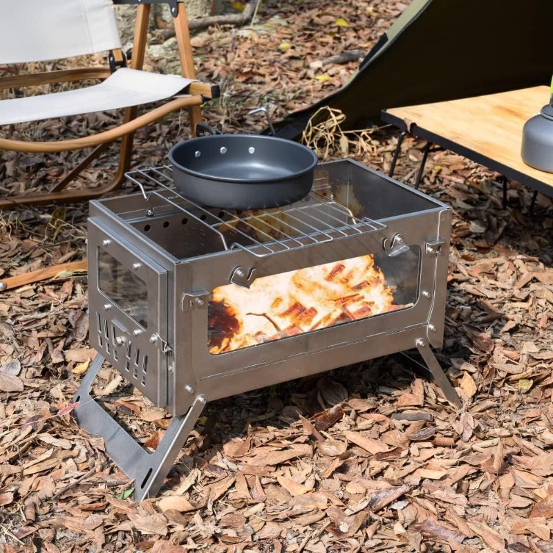 430 Stainless Steel Portable T - огляд і ціна Outdoor Camping Fire Pit