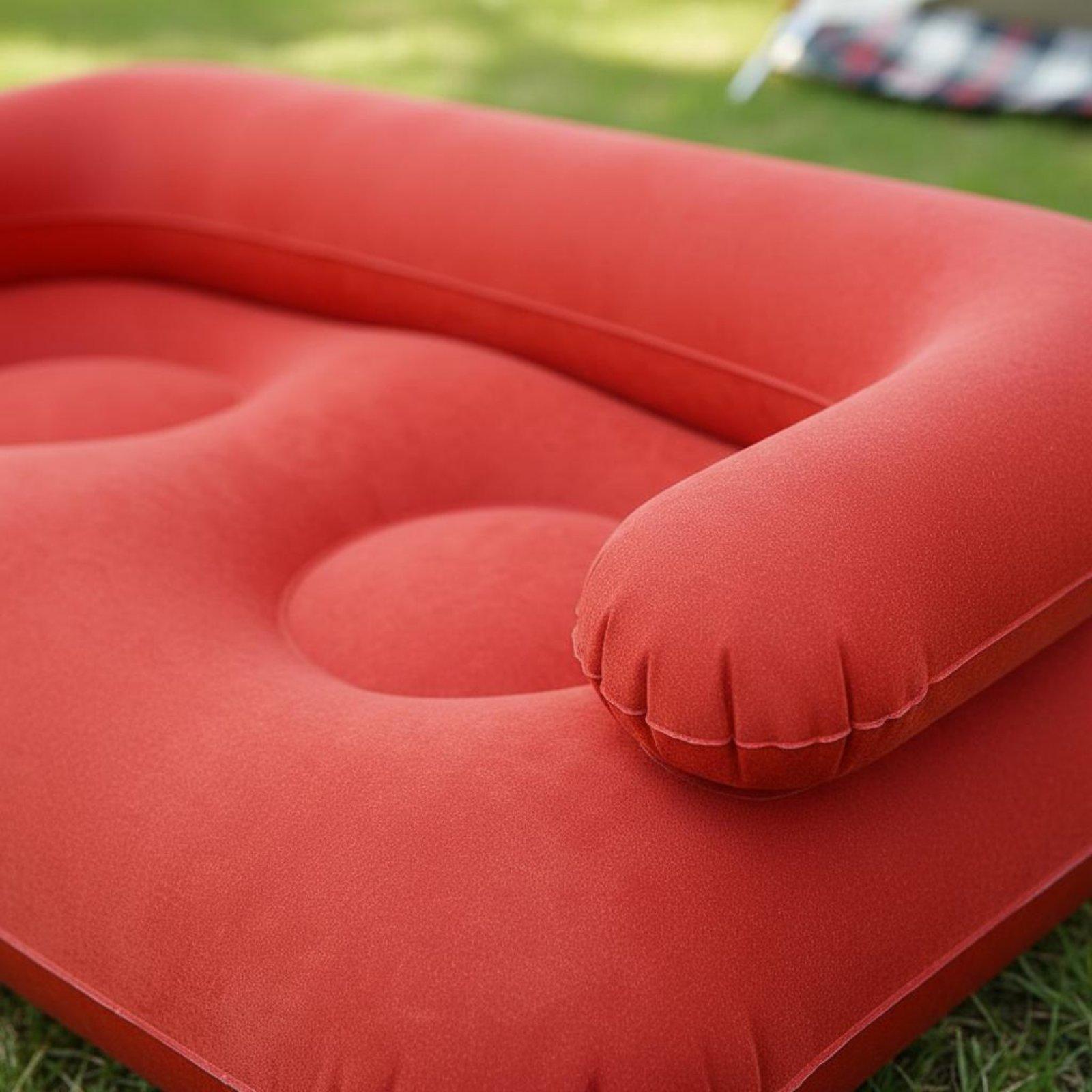 Flocked Inflatable Sofa PVC Fl - огляд і ціна Outdoor Camping Couch