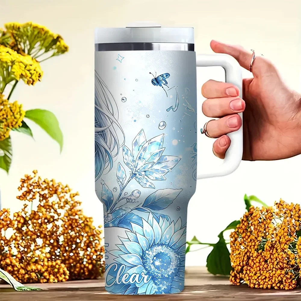 40oz Tumbler with Handle, Blue - огляд і ціна Outdoor Camping Anime