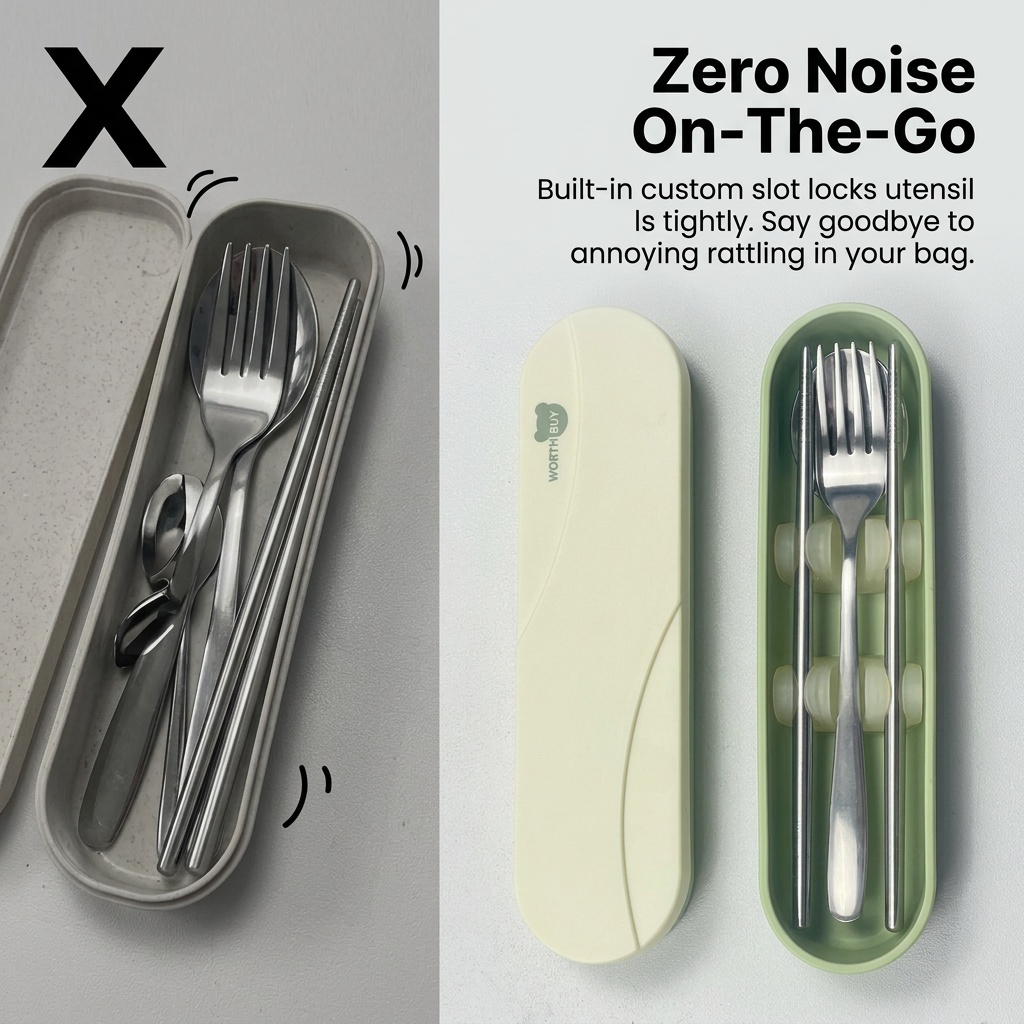 Portable Cutlery Set Stainless - огляд і ціна Outdoor Camping Utensils