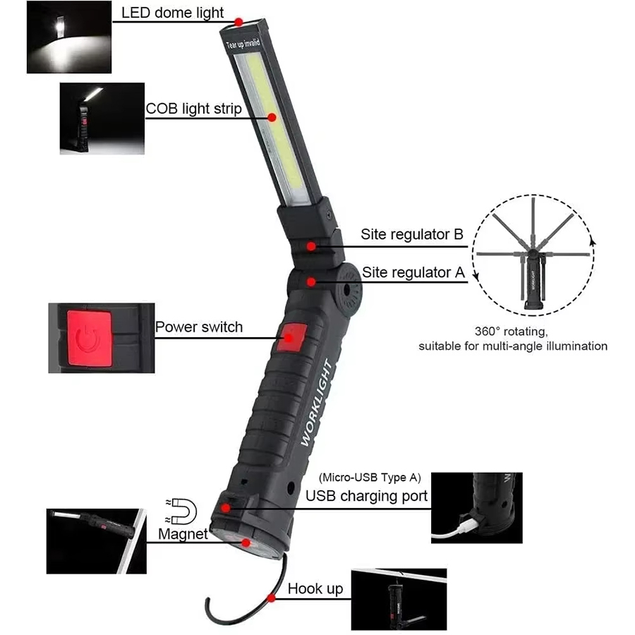 Portable LED Flashlight with M - огляд і ціна Outdoor Camping Glamping