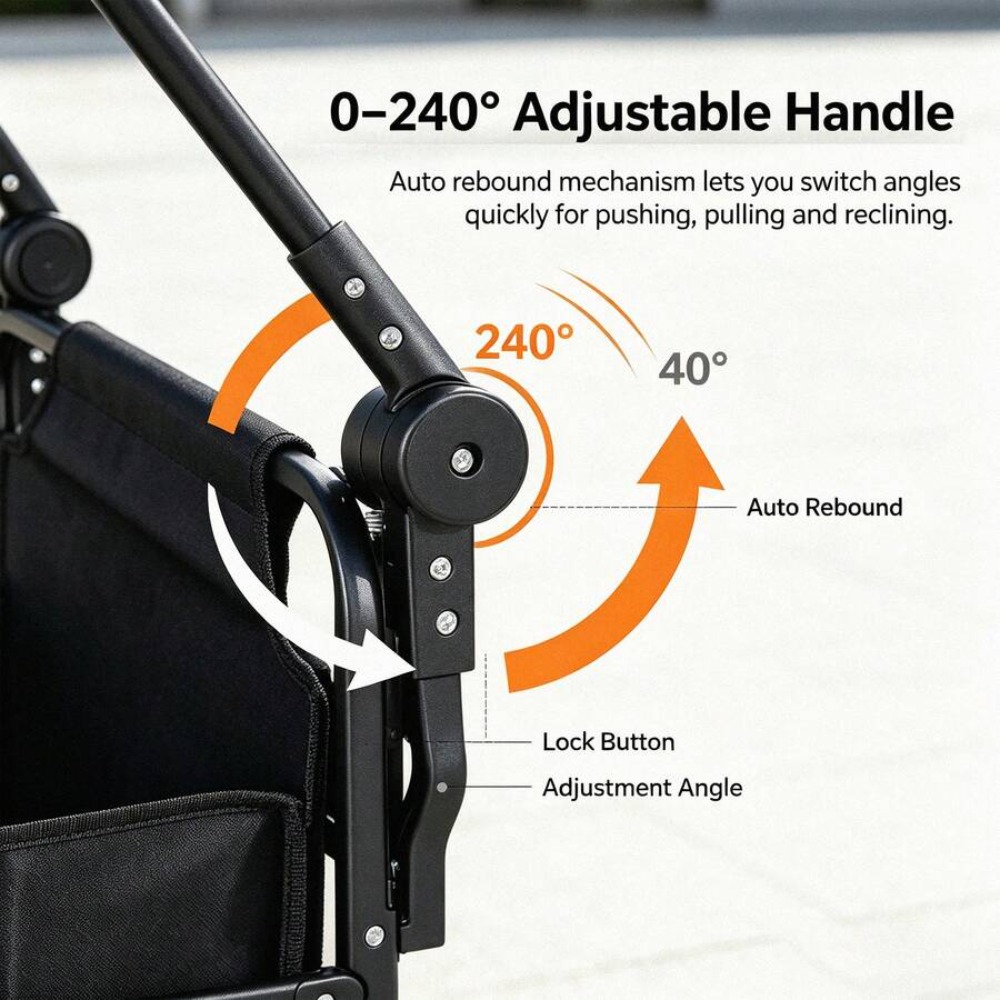 3-In-1 Seat Wagon Cart with Cu - огляд і ціна Outdoor Camping Table With Storage