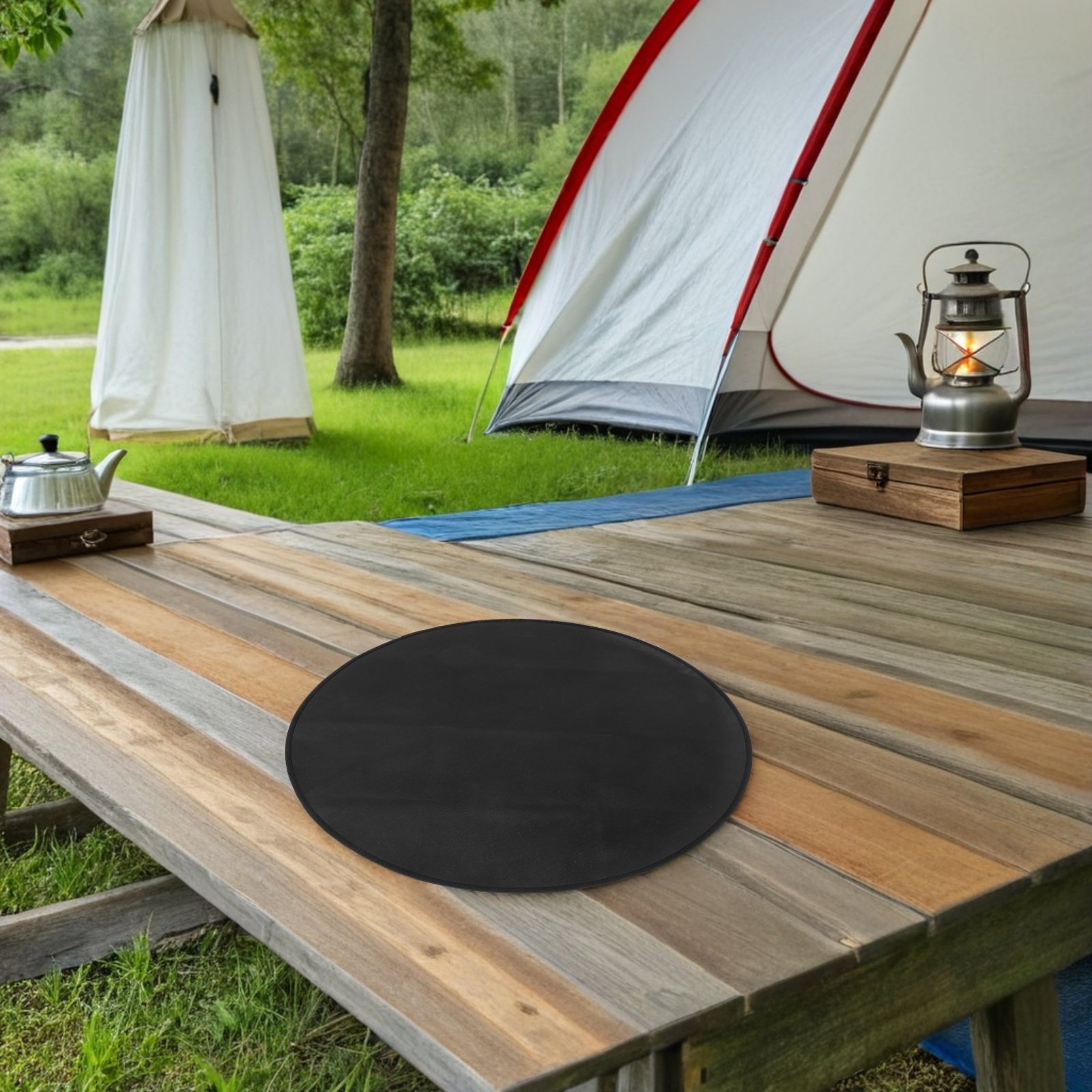 Round Fireproof Bbq Mat 24 Inc - огляд і ціна Outdoor Camping Fire Pit