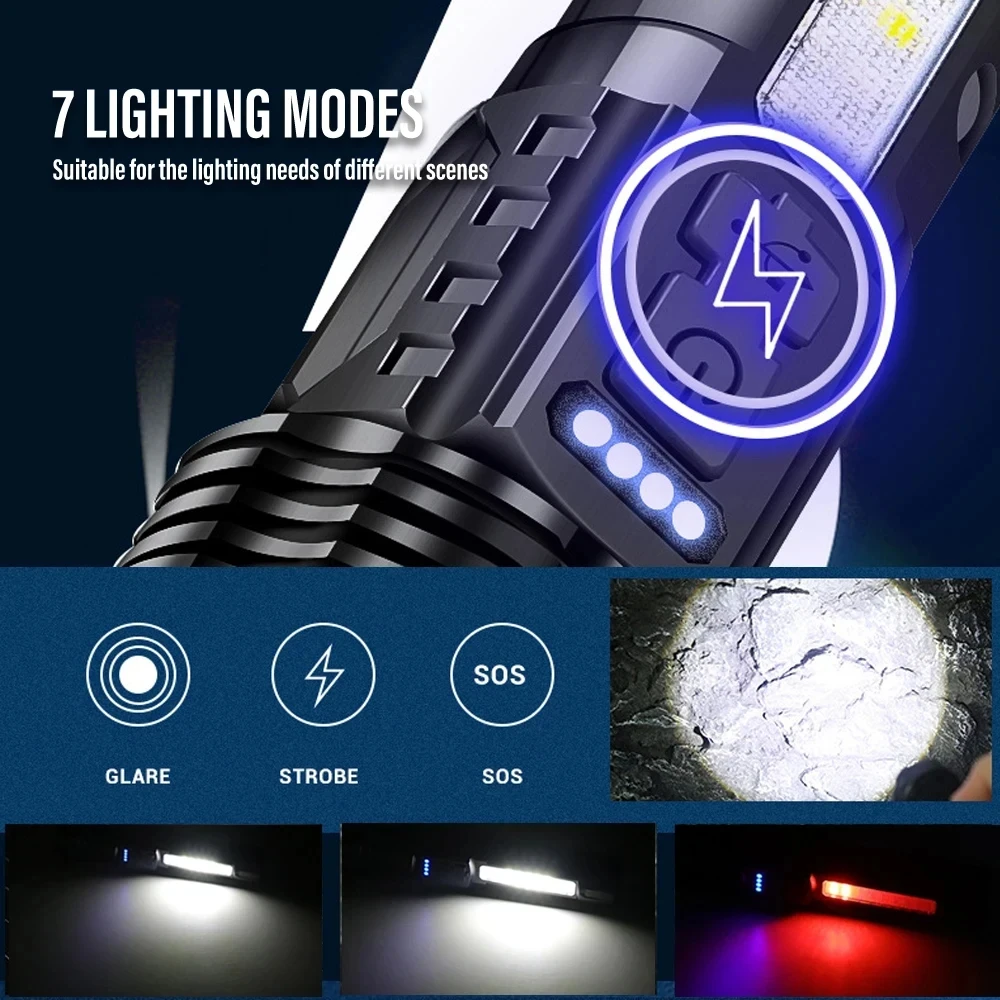 Powerful XHP50 LED Flashlight  - огляд і ціна Outdoor Camping Glamping