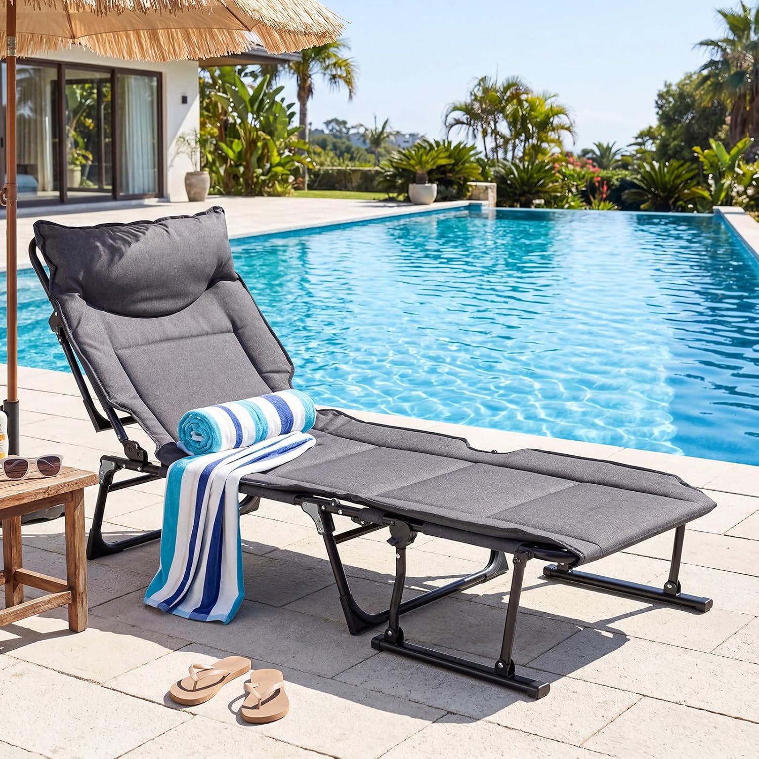 Folding Patio Lounge Chair Set - огляд і ціна Outdoor Camping Cot