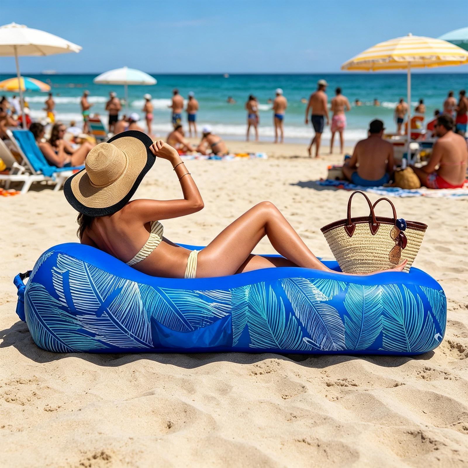 Inflatable Lounger with Sunsha - огляд і ціна Outdoor Camping Couch