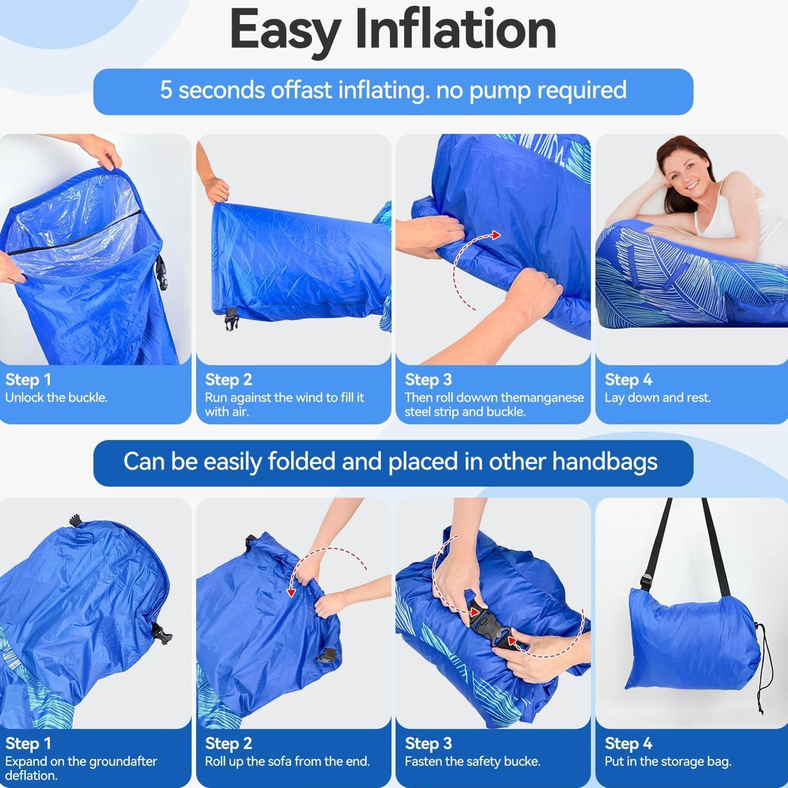 Inflatable Lounger with Sunsha - огляд і ціна Outdoor Camping Couch
