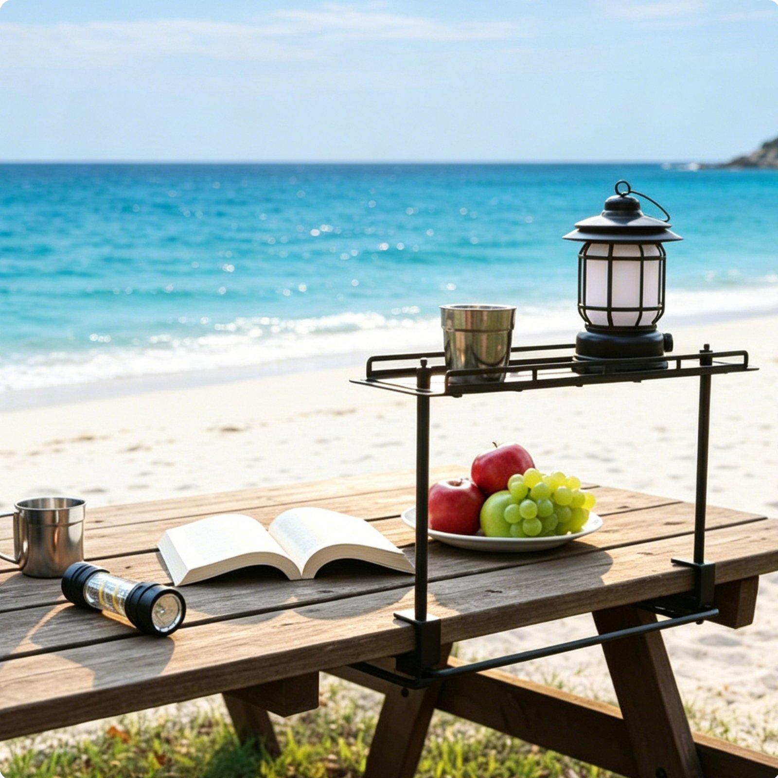 Outdoor Storage Rack Lightweig - огляд і ціна Outdoor Camping Table With Storage