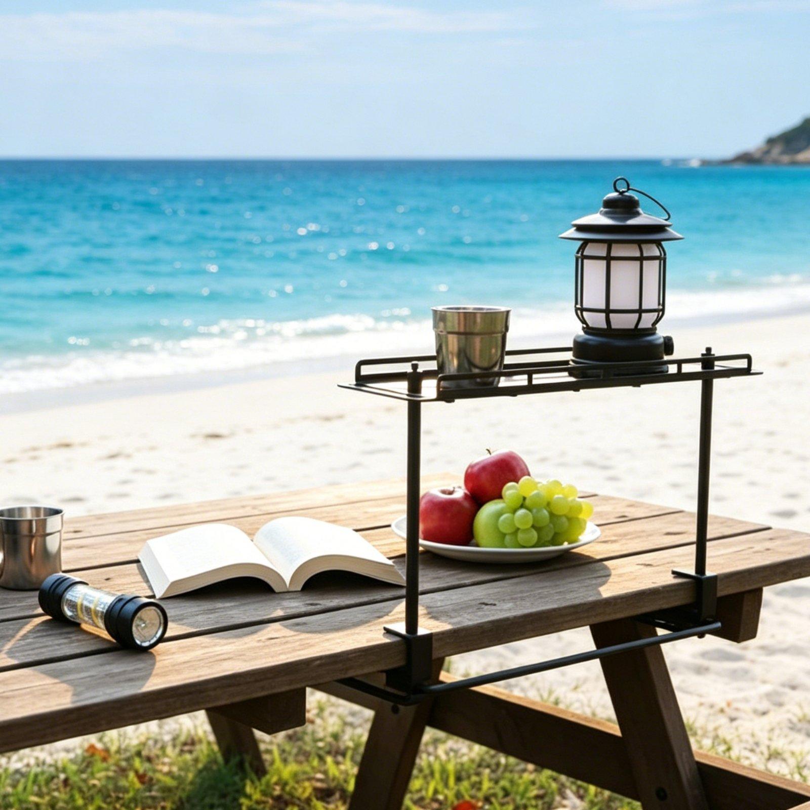 Outdoor Storage Rack Lightweig - огляд і ціна Outdoor Camping Table With Storage