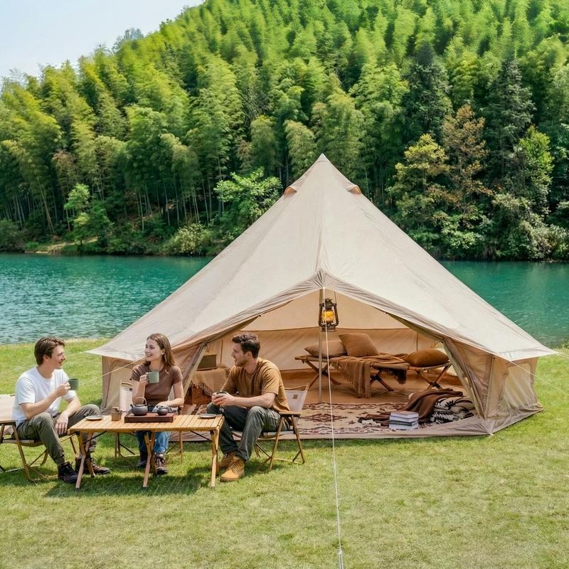 4 Season Bell Tent 16.4FT, Bei - огляд і ціна Outdoor Yurt Camping