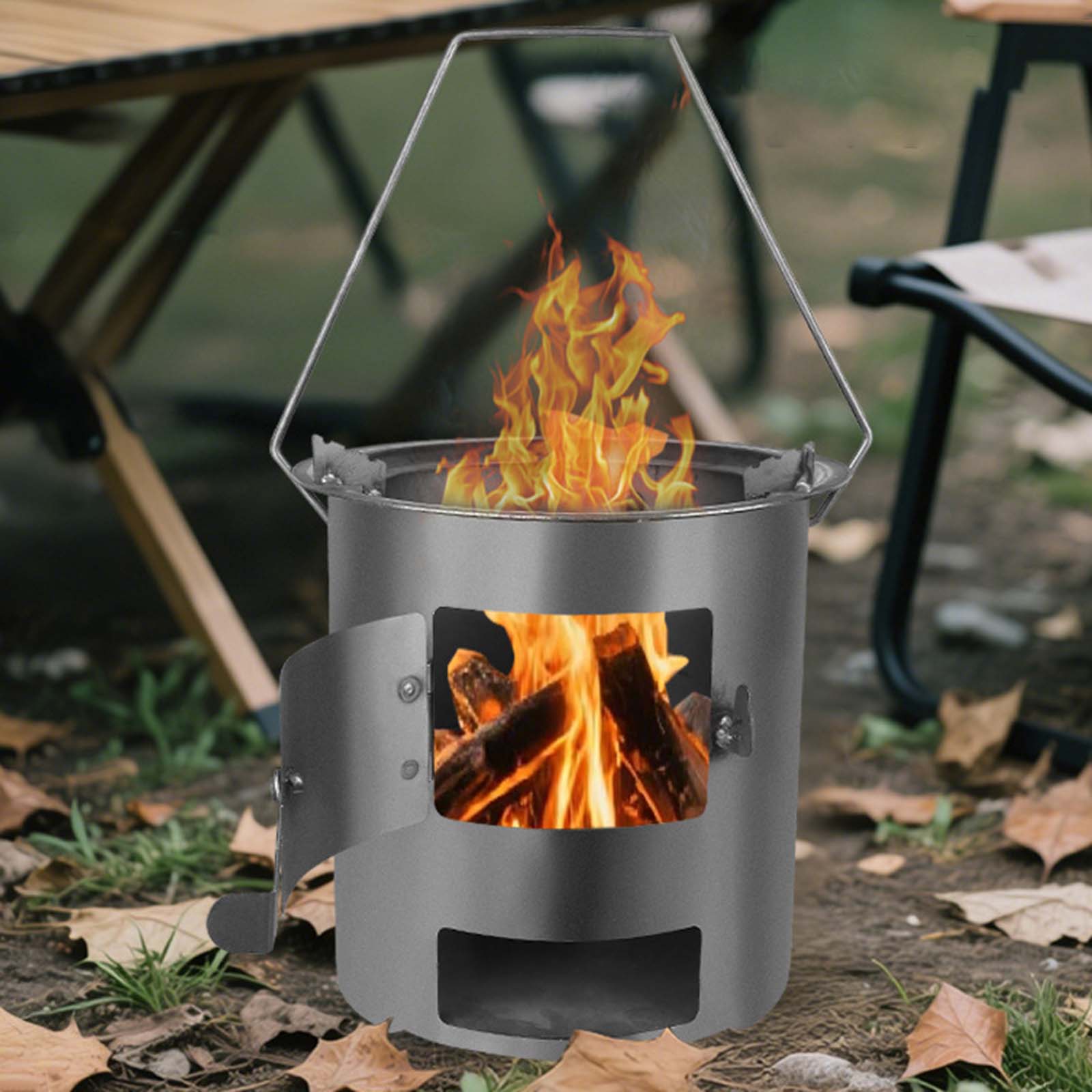 20cm Portable Wood Furnace Out - огляд і ціна Outdoor Camping Fire Pit
