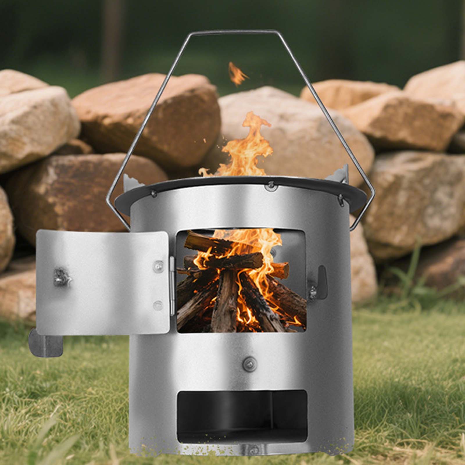 20cm Portable Wood Furnace Out - огляд і ціна Outdoor Camping Fire Pit