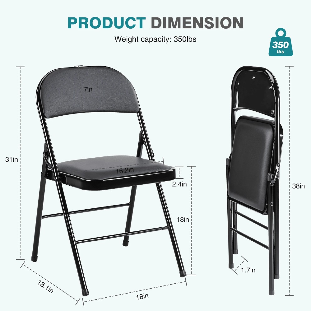 Folding Chair 4 Pack Leather P - огляд і ціна Outdoor Camping Stores