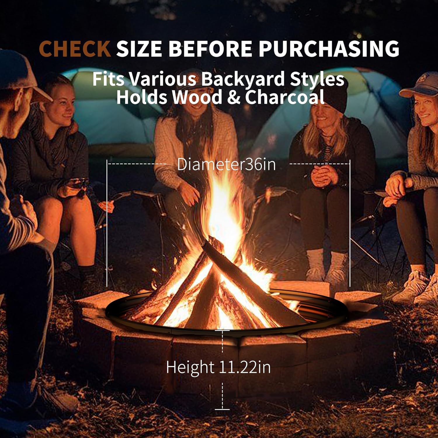 36 Inch Heavy Duty Fire Pit Ri - огляд і ціна Outdoor Camping Fire Pit