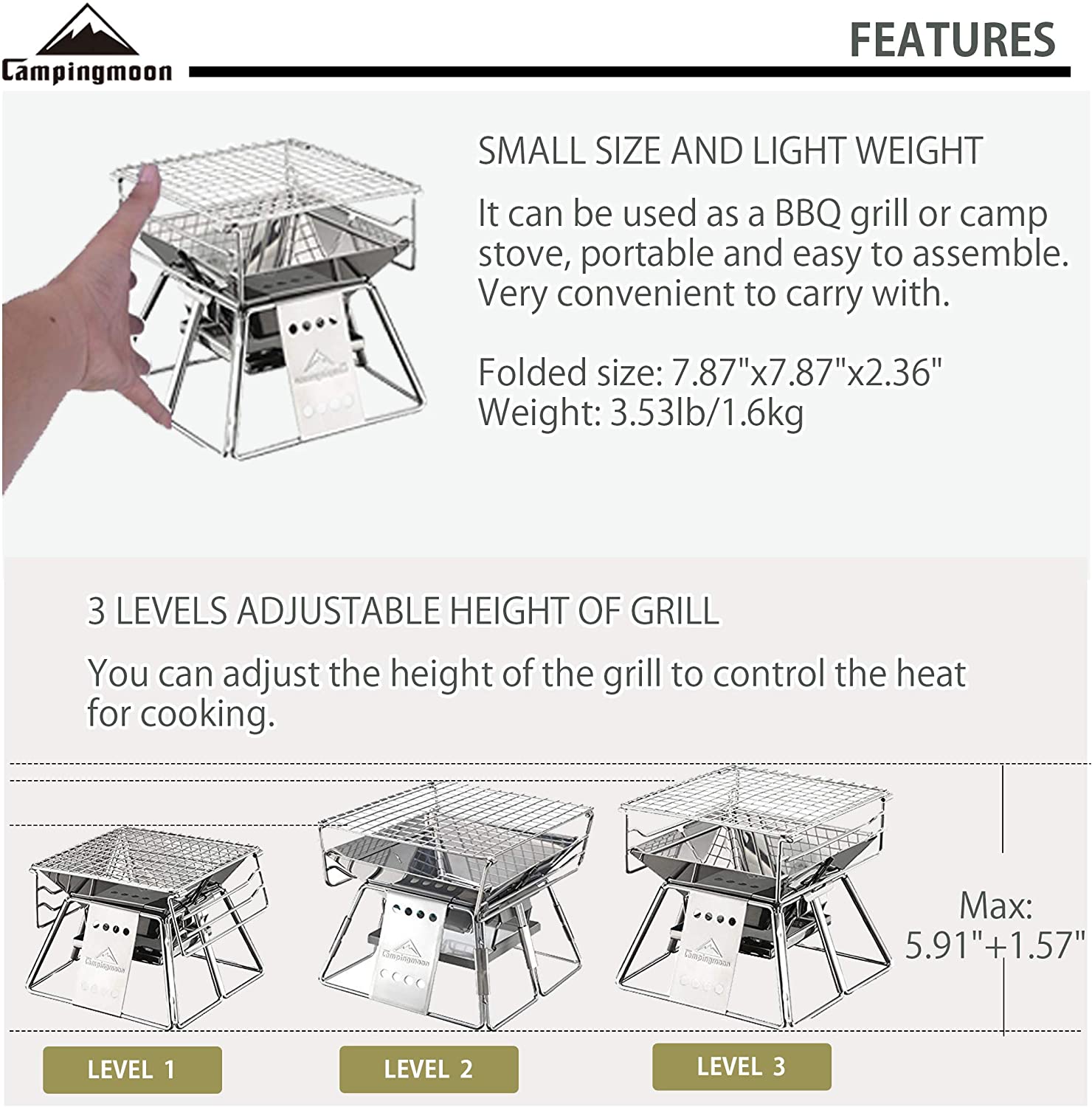 Campingmoon Outdoor Camping Bb - огляд і ціна Outdoor Camping Fire Pit