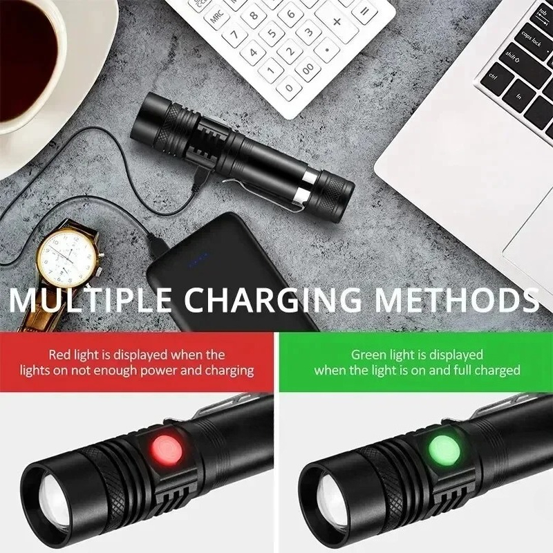 T6 LED Rechargeable Flashlight - огляд і ціна Outdoor Camping Glamping