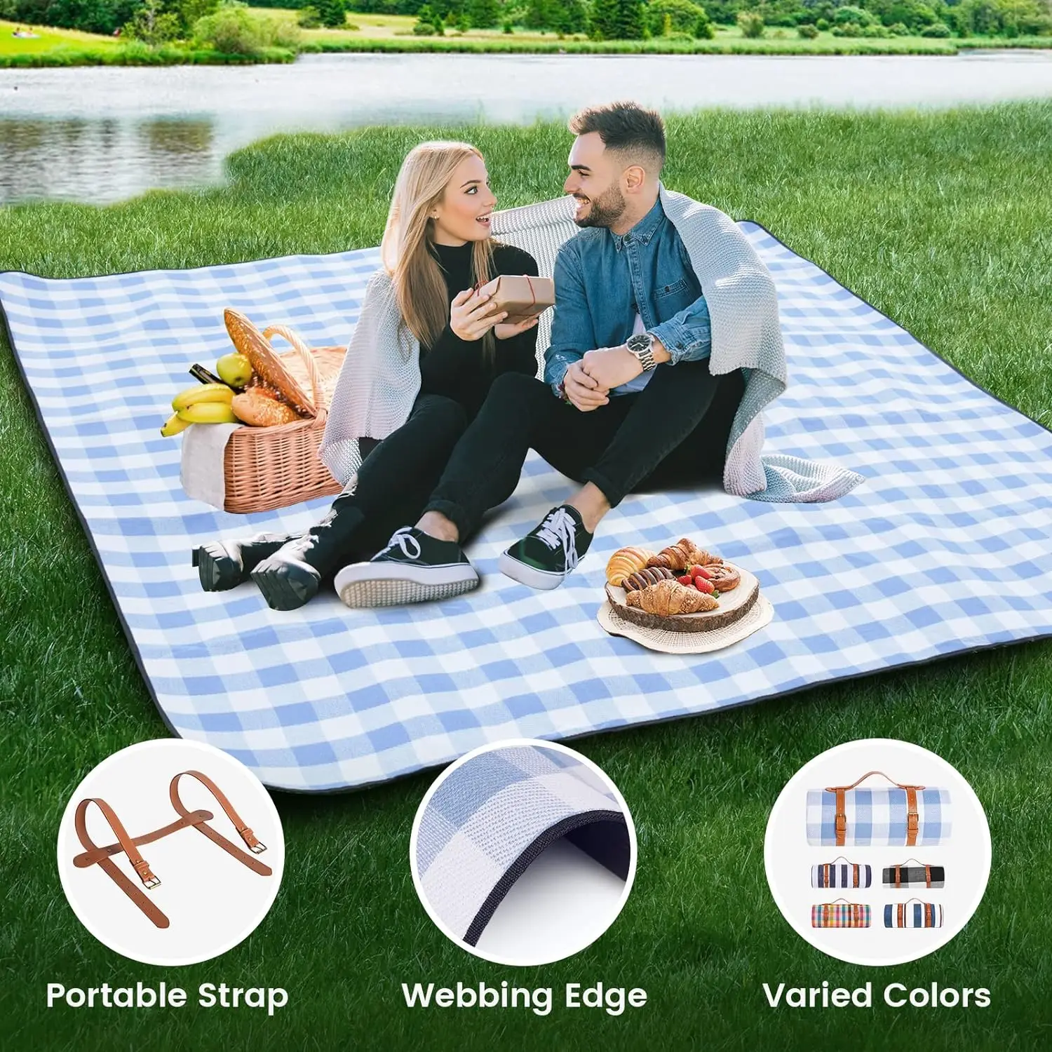 ZHUOHUA Picnic Blanket Extra L - огляд і ціна Outdoor Camping Rug Waterproof