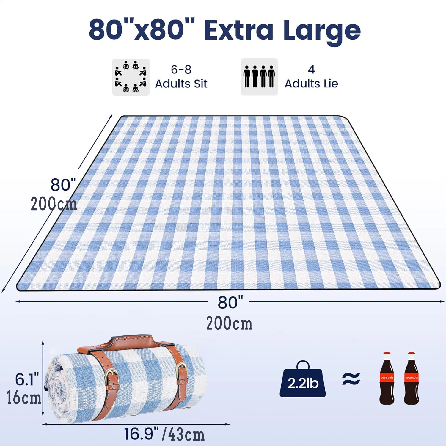 ZHUOHUA Picnic Blanket Extra L - огляд і ціна Outdoor Camping Rug Waterproof
