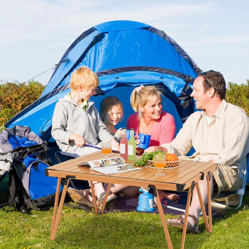 Single Folding Picnic Table 93 - огляд і ціна Outdoor Camping Table With Storage